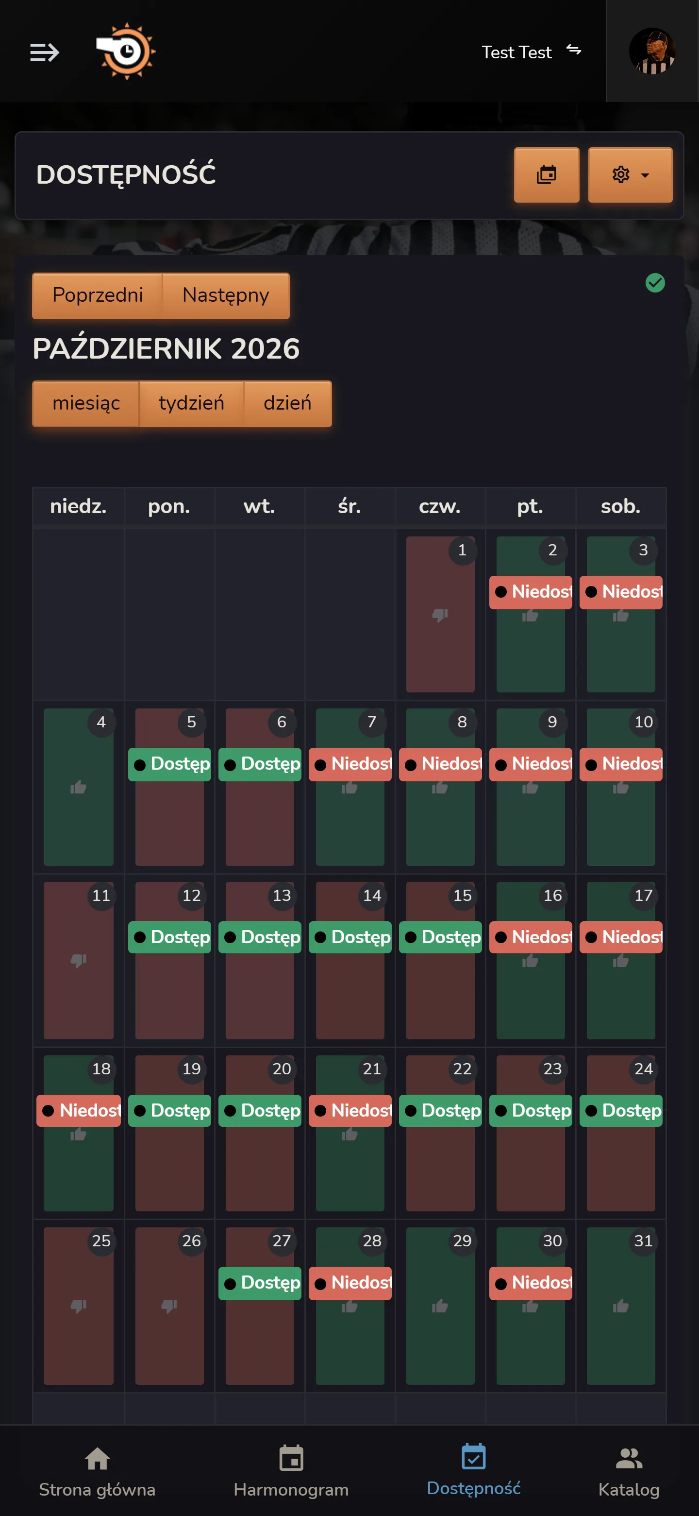 Mobilny kalendarz dostępności Horizon Staff Scheduler